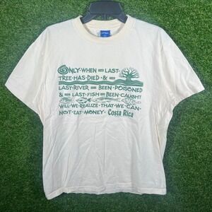 JB Eco Awareness T Shirt Save The World Costa Rica Graphic Tee Large